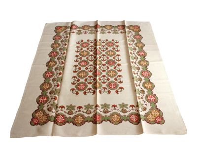 1930s Art Deco - Old Pure Linen German Tablecloth