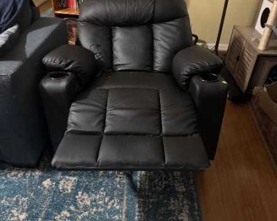 Black Leather recliner chair