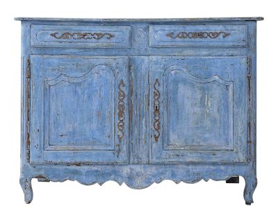 Blue Painted French Buffet, Mid 19th C.