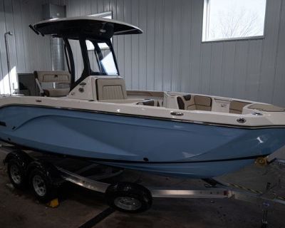 Introducing the 2025 Yamaha Boats 222 FSH Sport E, a remarkable 22-foot center console boat that combines value and versatility. Priced competitively and outfitted with premium marine mat swim deck flooring, this boat is equipped with a powerful twin-engine system and advanced drive-by-wire E-Series technology, ensuring exceptional performance and handling for all your fishing and boating escap...