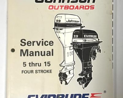 Used Evinrude Johnson 5-15hp 4-Stroke Outboard Motor Service Manual 1997 $20