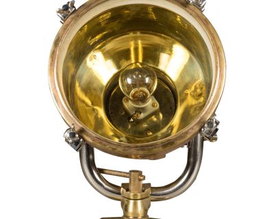 Antique Nautical Brass Spotlight C.1940