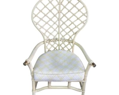 Vintage Rattan Fan-Backed Chair