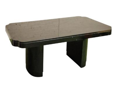 Mid 20th Century Black Vintage Laquered Dining Table