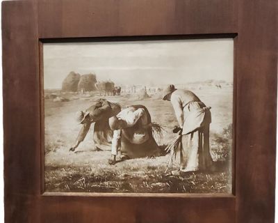 Jean-Fran ois Millet antique "engraving" photogravure of the famous 1857 painting "The Gleaners"