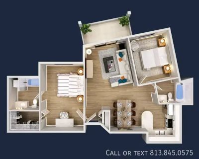 1 Bedroom 2BA 957 ft Pet-Friendly Apartment For Rent in Bradenton, FL