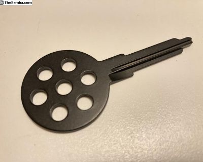 Here is a key blank for 1970-1998 Porsche 911 anodized in black. It was modeled after the keys used on the Porsche 917 race cars that won at Le Mans in the late 60s and early 70s. It may fit other models and years, but I'm not sure. I'm only selling it because it doesn't fit my car. _________________ Buyer is responsible for shipping charges. All parts are sold as is.