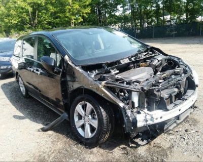 Salvage Black 2019 Honda Odyssey