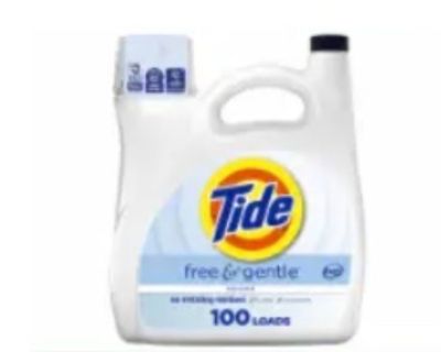 New!  Big 132 Oz. Free & Gentle Tide Clothes Detergent!  $28 Ea.!