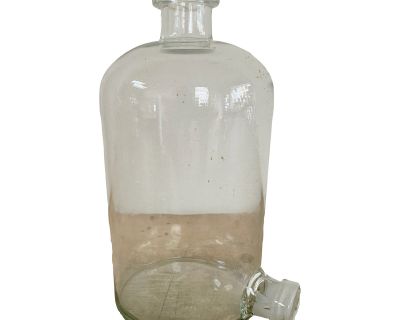 Vintage Lab Glass Container With Dispenser