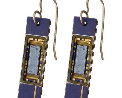 Artist-Made Computer Chip Earrings
