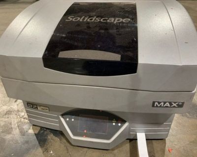 Est 2017 SolidScape 3z Max 2 3D Printer RTR# 2062603-01