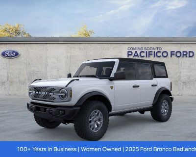 New 2025 Ford Bronco For Sale in Philadelphia, PA at Pacifico Ford Inc. | VIN: 1FMEE9BPXSLB55755