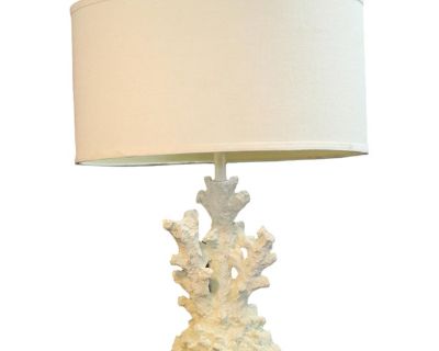 Vintage Faux Coral Table Lamp