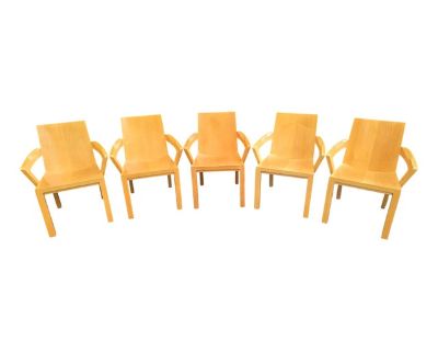 1990s Dakota Jackson "Library" Dining Armchairs- Set of 5