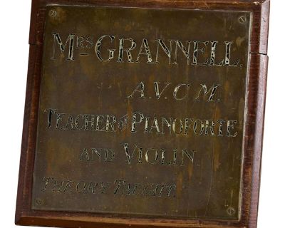 Unique Victorian Music Teaching Plaque, Sign