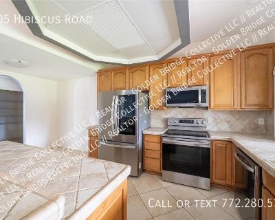 7205 Hibiscus Road. Contact David Deschino, Realtor Golden Bridge Collective LLC *** FENCED This home offers practical elegance and ample space in a peaceful, family-friendly setting. With thoughtful design, comfortable amenities, and a quiet corner-lot location, it's ready to become your next cozy home or smart investment. . Perfect for a large family and/or work-from-home space; the split flo...