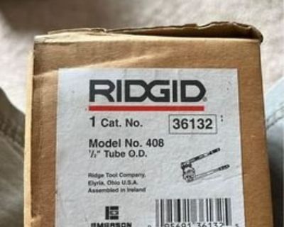 Tubing Bender - Ridgid Model 408, 1/2” OD Tube Capacity