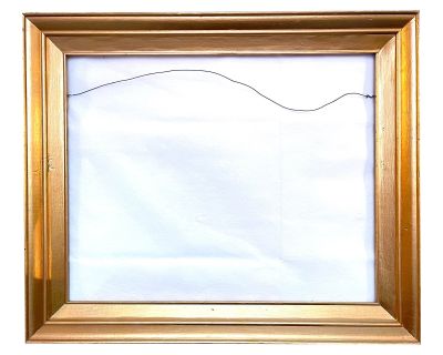 Antique Hand Painted Gold Giltwood Picture Frame