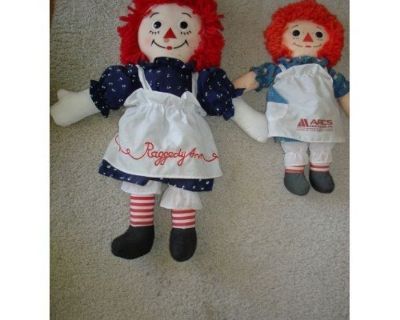 2 Rare Pretty Raggedy Ann Dolls !