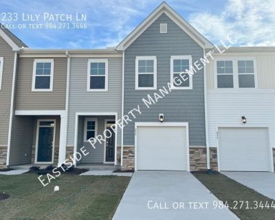 233 Lily Patch Ln. This new two-story townhome has an inviting contemporary design. The main-level Great Room flows seamlessly into the dining room and chef-caliber kitchen, while the patio is perfect for outdoor activities. Upstairs are two secondary bedrooms and the owner's suite, complete with a walk-in closet and full-sized bathroom. Washer-dryer, Stainless steel appliances included. Just m...