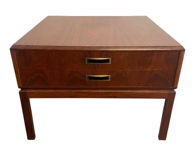 Mid 20th Century Vintage Solid Wood Square Side or Cocktail Table Attributed to Founders