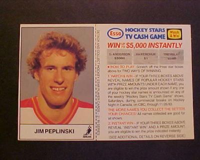 JIM PEPLINSKI HOCKEY CARD