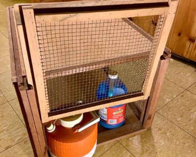 $20 DROP -  Large & Sturdy Wooden Cage - - 27" x 22" x 18"