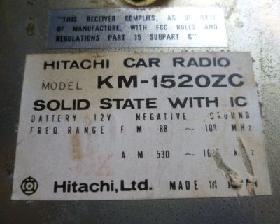 1972 240Z Radio--Hitachi KM-1520ZC?