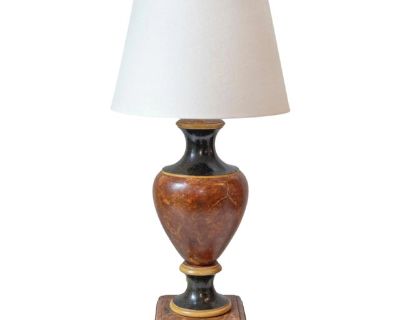20th Century French Marble Urn Table Lamp with Gold Accents