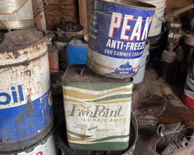 Old Gas and Grease Cans