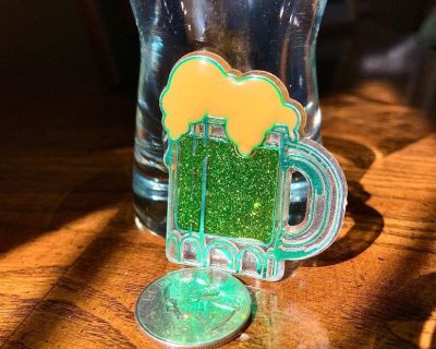Show your ST PATRICK's Day Spirit w/ The Green Beer Pin