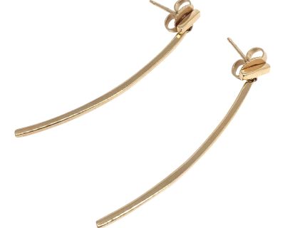 Tiffany & Co. Bar Earrings T Smile 18Krg Rose Gold Unisex Ladies - 2 Pieces