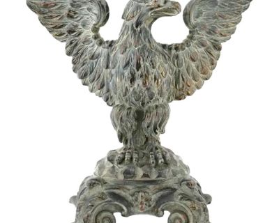 Early 20th Century American Hand Carved Wooden Eagle Figurine