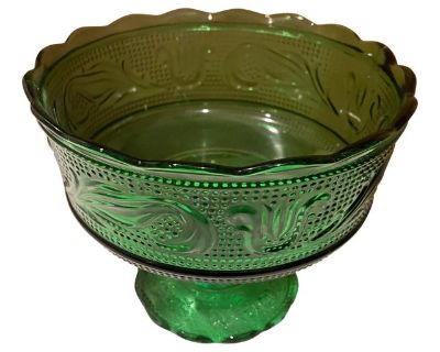 Vintage Emerald Green Candy/Compote Bowl