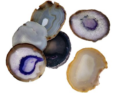 Agate Drink or Plant Coasters- Set of 6