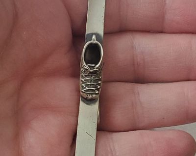 Vintage BEAU STERLING SILVER SKI Pin Brooch