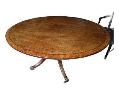 Oval Topped Tilt Top English Regency Breakfast Table