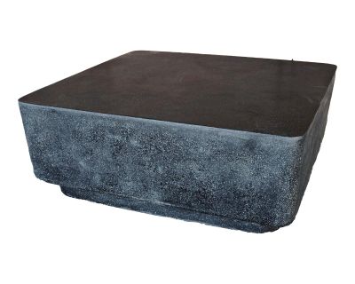 Cast Resin 'Block' Low Table, Coal Stone Finish by Zachary A. Design