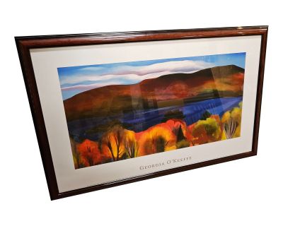 Contemporary Georgia O’Keeffe Landscape Exhibition Poster for the Milwaukee Museum of Art, Framed