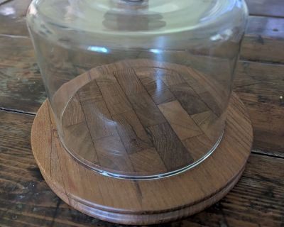 Teak 1970 Dome Cheese Server