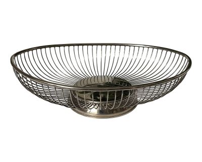 Vintage Mid-Century Modern Leonard Silverplate Wire Basket