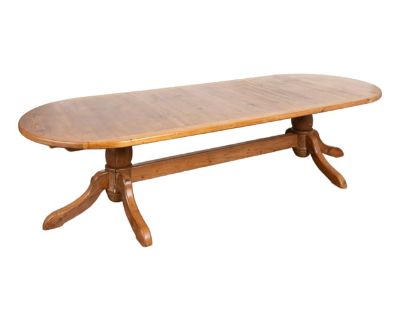 20th Century 10' Long Swedish Pine Oval Dining Table