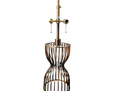 1990s Barbara Barry for Baker Italian Bronze Hourglass Form Table Lamp