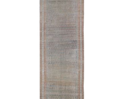 Large Antique Malayer Persian Gallery with All Over Paisley Design With Lt. Blue. Keivan Woven Arts; rug V21-0309-152 Country of origin: Iran Style: Malayer Key Words: Malayer Antique Rug, Vintage Persian Rug, Persian Antique Rug, Authentic Malayer rug, Vintage Malayer Rug, Malayer All Over Design Rug. Measures: 8'1 x 20'5 This antique Malayer gallery runner features a modest, multi-tiered bord...