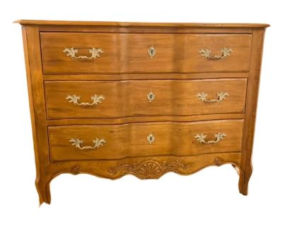 Vintage Ethan Allen Legacy 3 Drawer French Country Serpentine Dresser