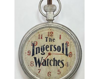 Antique Ingersoll Watches Adverting Trade Sign, Circa 1900
