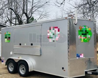 2022 - 7' x 14' Freedom Food Concession Trailer | Mobile Vending Unit