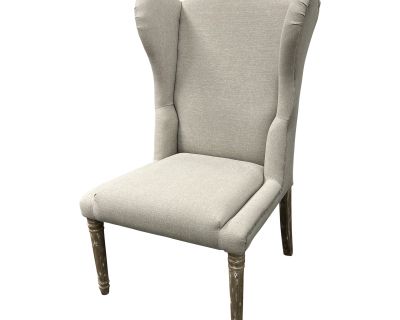 Custom Design Wingback Linen Side Chair