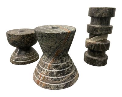Arteriors Home Lopez Marble Candle Holders - Set of 3